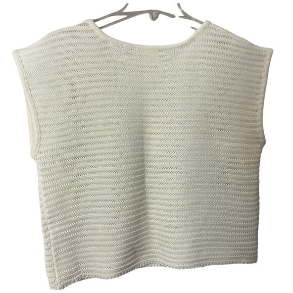 New Sweet Generis Daisy Sweater Top Size M Cream Multi - Picture 6 of 6